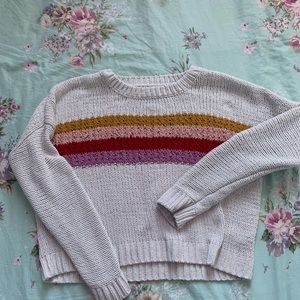 White Sweater with Stripes